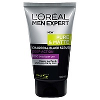 PURE & MATTE CHARCOAL SCRUB ( FORMULATED FOR OILY AND COMBINATION SKIN TYPES )