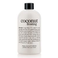 coconut frosting, shampoo, bath & shower gel