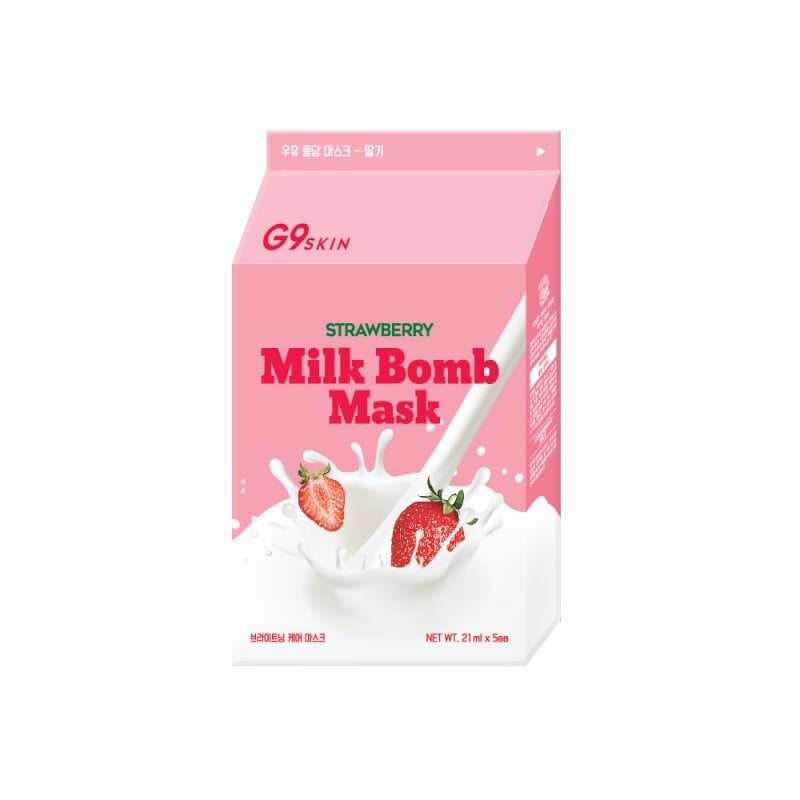 Strawberry Milk Bomb Mask 牛奶亮肌補濕面膜 (草莓) Image