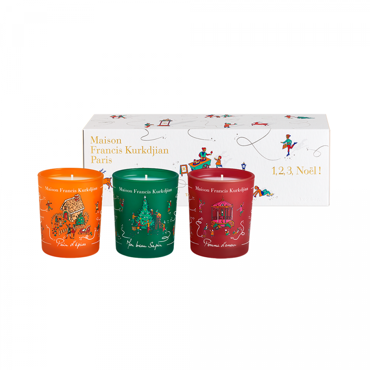1, 2, 3 Noël! Scented Candle Trio