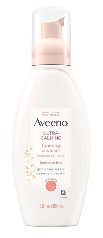Unscented Aveeno Ultra-Calming Foaming Cleanser For Sensitive Skin