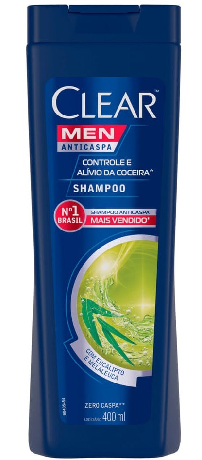 Shampoo Clear Men Controle E Alívio Da Coceira