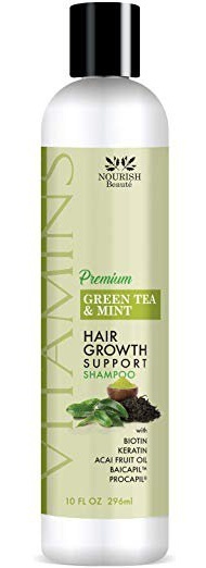 Premium Sulfate Free Hair Growth Support Shampoo - Green Tea & Mint