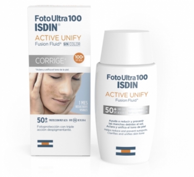 Foto Ultra 100 Isdin Active Unify Fusion Fluid Spf 50+