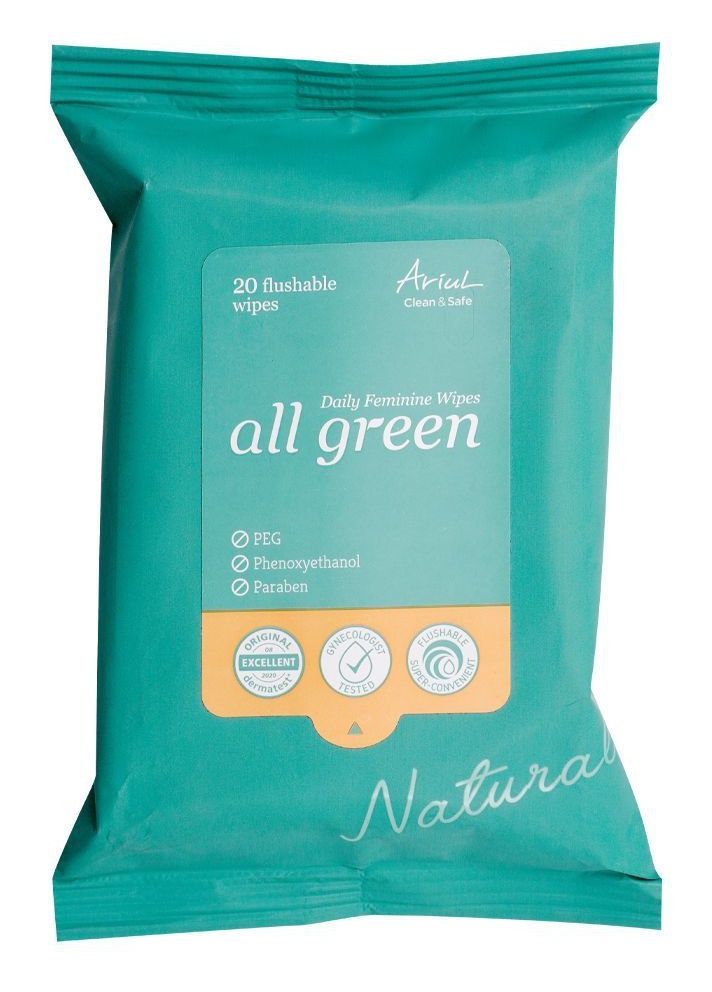 Daily Feminine Wipes All Green