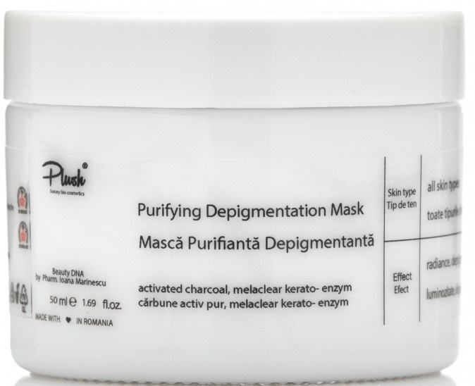Mască Purifiantă Depigmentantă Cu Cărbune Activ