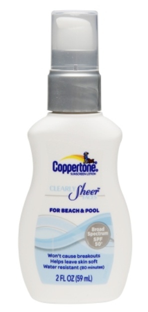 Clearly Sheer Faces For Beach & Pool Sunscreen Lotion SPF 50