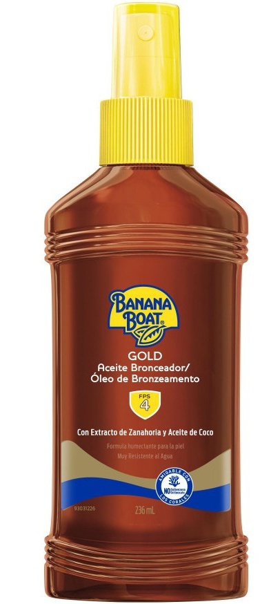 Gold Aceite bronceador con Extracto de zanahoria y Aceite de coco