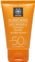 Suncare Anti-Wrinkle Face Cream Olive & 3D Pro-Algae Spf50