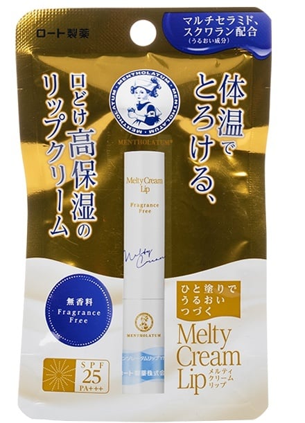 Mentholatum Melty Cream Lip Fragrance Free - SPF25, Pa+++