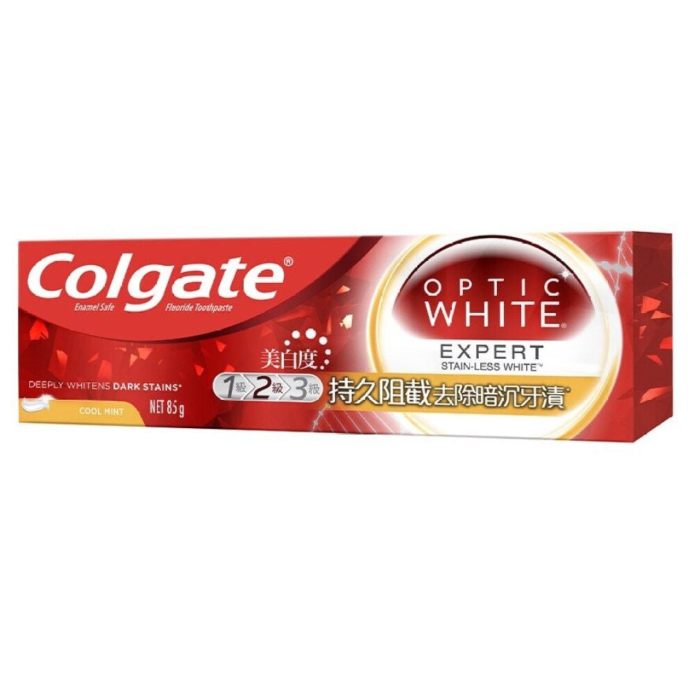 Optic White Platinum Series Stainless White Toothpaste 85g [牙醫專用美白成份 阻截牙漬 不傷琺瑯質] 光感白白金持久美白牙膏 85克 Image