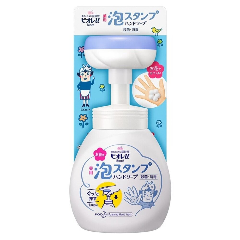 Biore Hand Soap Plain Stamp Flower 250mL ３Ｄ花形泡泡洗手液 Image