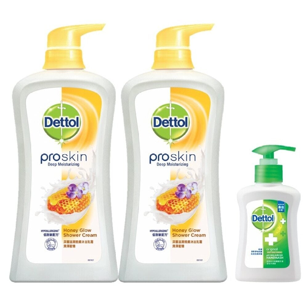 Dettol Proskin Honey Glow Shower Cream 950g Twin Pack 滴露Proskin深層滋潤親膚沐浴乳霜 潤澤蜜糖 950g孖裝 Image