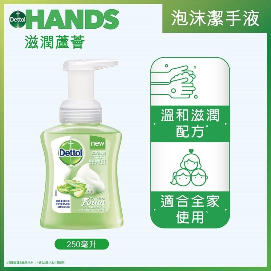 Dettol Foam Anti-Bacterial Hand Wash Aloe Vera 250ml 滴露滋潤蘆薈泡沫潔手液250ml Image