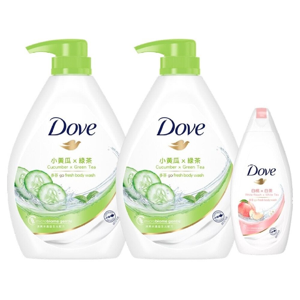 DOVE GO FRESH BODY WASH - AQUA TP (RANDOM FREE GIFT) 多芬清爽水嫩1000G x 2 送200G 多芬沐浴乳 (贈品隨機) Image