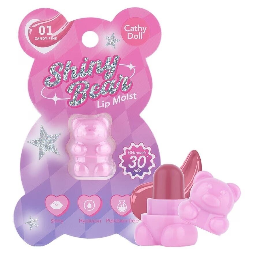 SHINY BEAR LIP MOIST #01 CANDY PINK