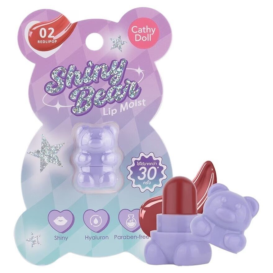 SHINY BEAR LIP MOIST #02 REDLIPOP