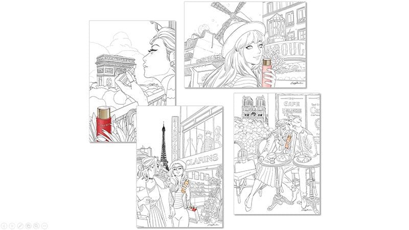 Clarins-Digital-Campaign-Drawing-Card