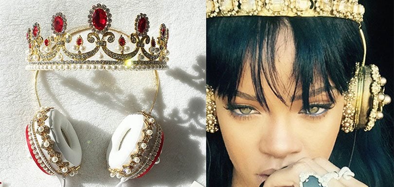 全手工製作！天后Rihanna熱捧公主級皇冠耳機