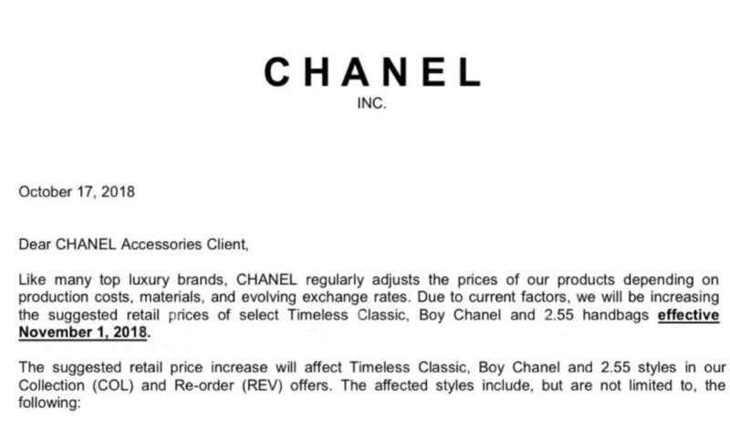 Chanel bag price increase because of Celine 5
