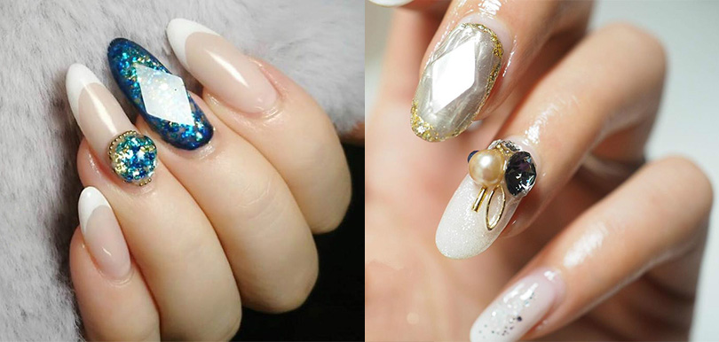 超bling bling＋款式多變！日本2019大熱「寶石指甲」