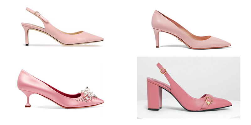 粉紅色高踭鞋