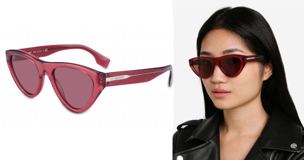 Burberry Transparent Cat Eye Sunglasses
