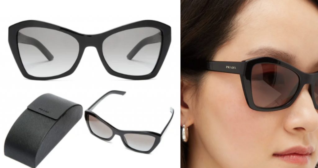 PRADA Angular cat-eye acetate sunglasses