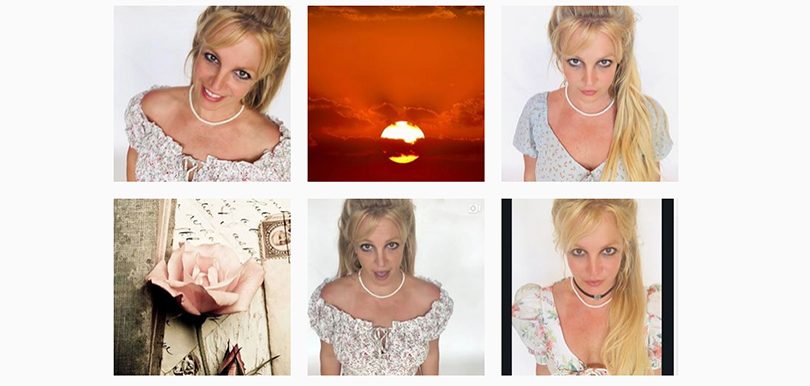 Britney IG時常甫出同一詭異角度的照片