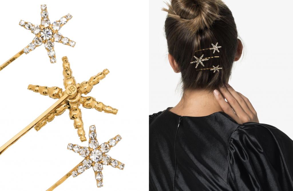 Jennifer Behr Aurelia gold-tone crystal-embellished hair pins