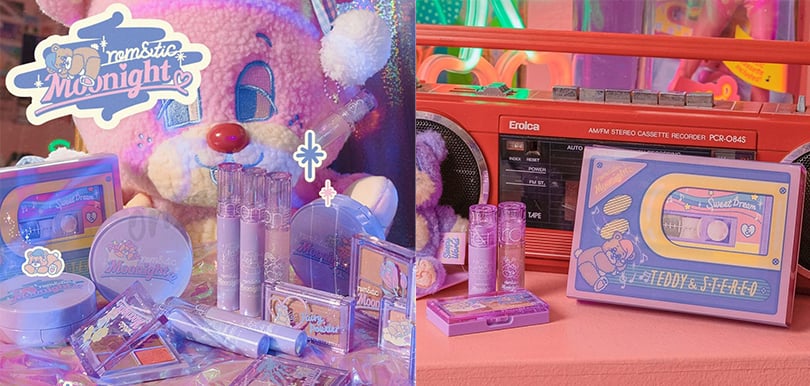 復古女孩必收藏！夢幻香芋紫色系包裝設計 Romand x NeonMoon 聯名推出彩妝系列