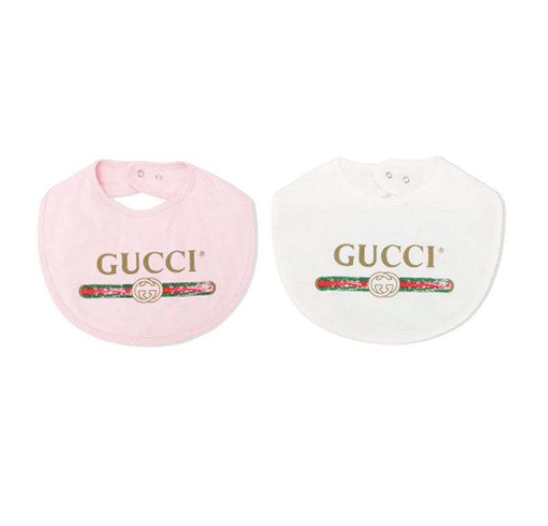 Gucci Kids 口水肩套裝（HK$2,007/粉紅及白色） 