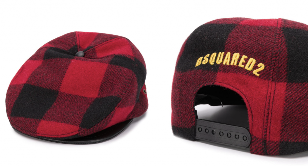 Dsquared2 logo check beret
