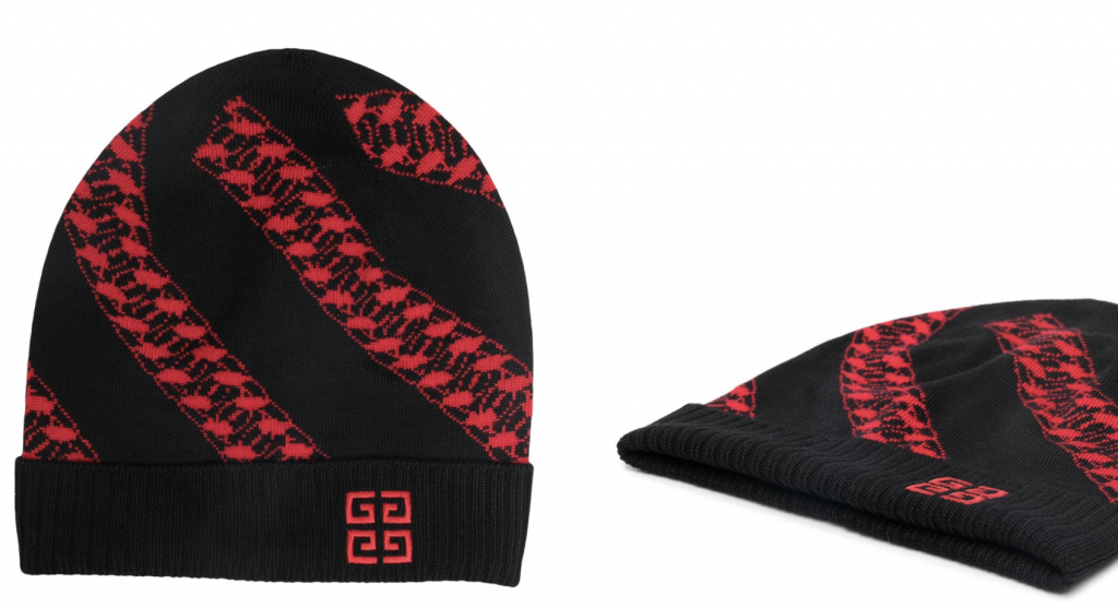 Givenchy cable pattern beanie