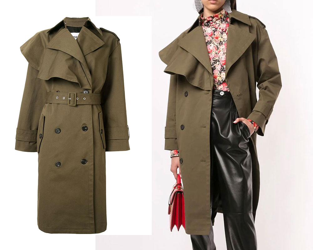 MSGM double-breasted trench coat