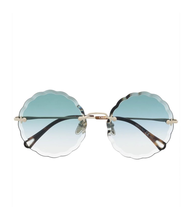 Chloé Eyewear Rosie round frame metal sunglasses ($2862, 85 折後 $2730)