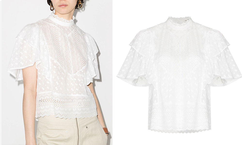 Isabel Marant Étoile broderie anglaise ruffled blouse