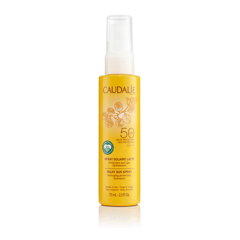 //身體護理//Caudalie葡萄籽抗氧身體防曬噴霧SPF 50(HK$128/75ml） Milky Sun Spray SPF50