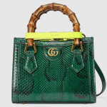 Gucci Diana 翡翠綠色蟒蛇皮手提袋