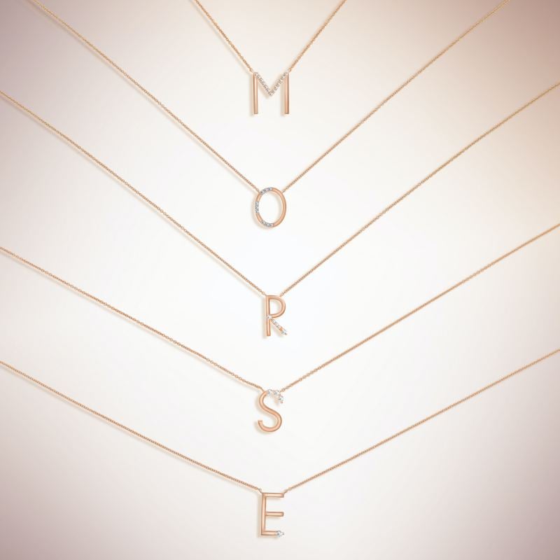字母項鍊推薦 - ANOONST 「Morse Initial摩斯字母系列」：自訂鑽石字母頸鏈