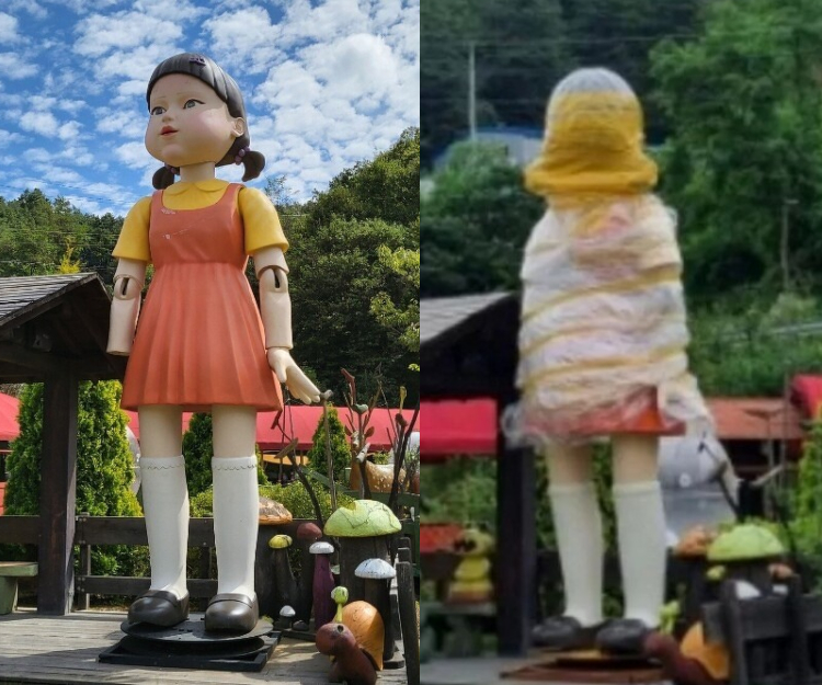《魷魚遊戲》殺人娃娃的下場！韓國Netflix換上娃娃頭象、紅到連Netflix創辦人都穿運動服