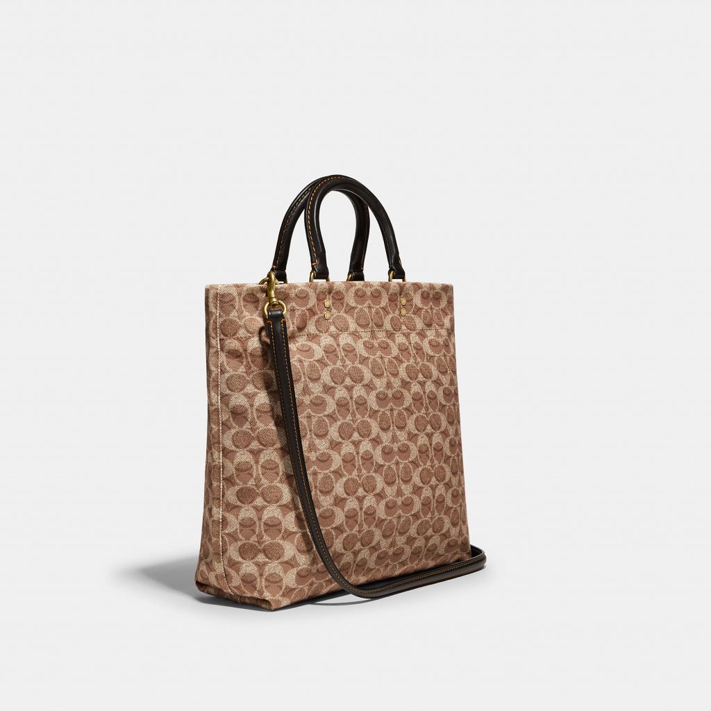 COACH ROGUE 29 經典 SIGNATURE 回收帆布錯視畫印花托特手袋 (HKD 3,500)
