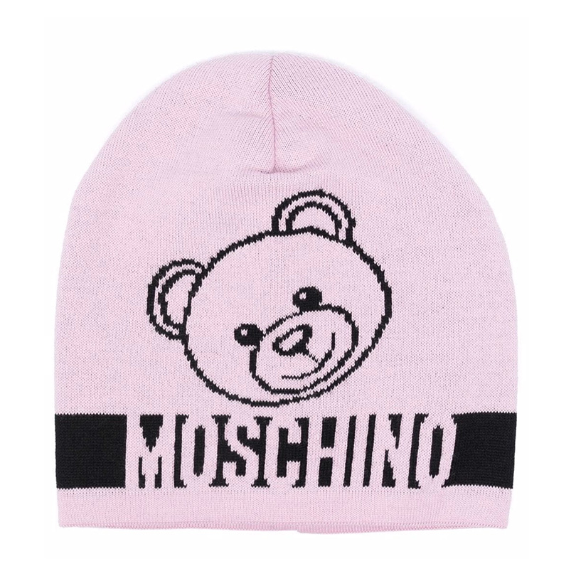 Moschino 淺粉紅熊仔帽（HK$525)