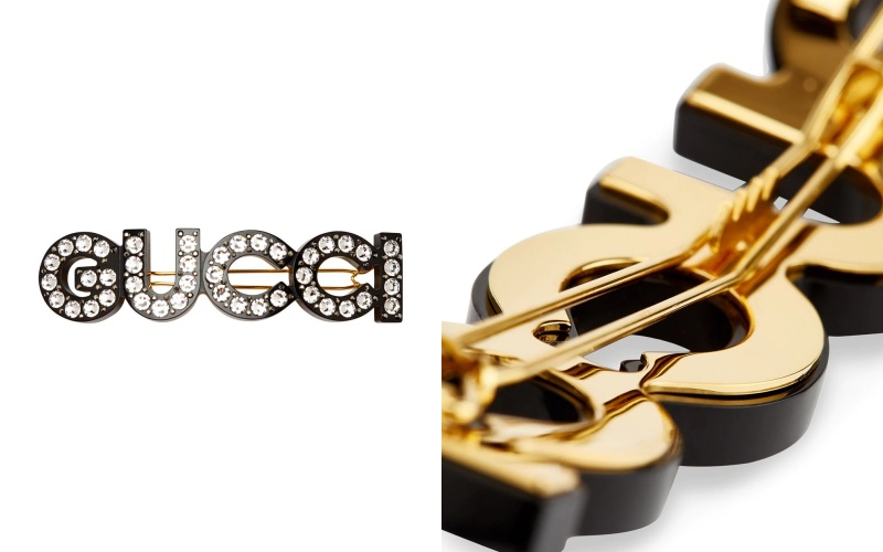 Gucci crystal-logo hair clip HK$6,350