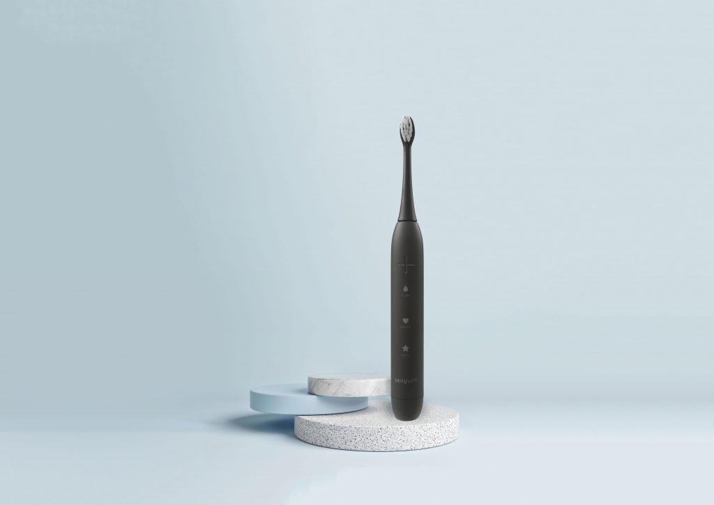 ZenyumSonic™ 聲波震動牙刷的單一色調配合極致簡約設計及啞緻磨砂手感