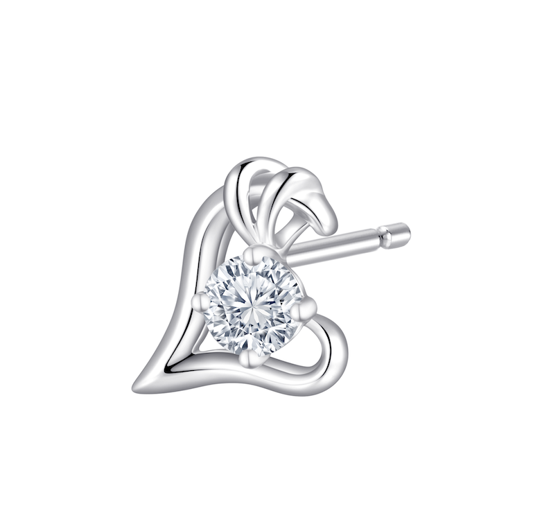 The Leo Diamond<span style="font-weight: 400;"><sub>®</sub></span>18K白色黃金天然鑽石單隻耳環(F08041L) HK$8,202起