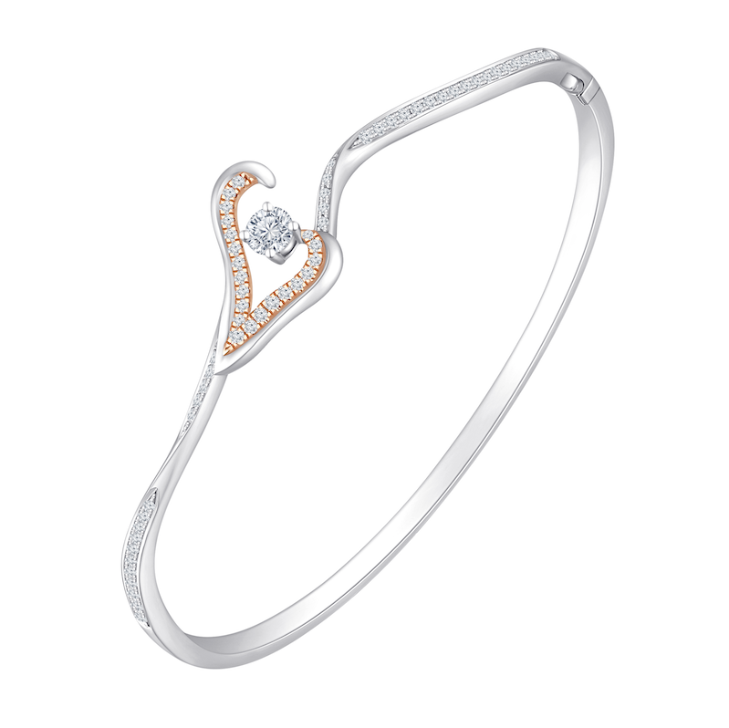 The Leo Diamond<span style="font-weight: 400;"><sub>®</sub></span>18K紅白色黃金天然鑽石手鐲(N04439A) HK$29,502起