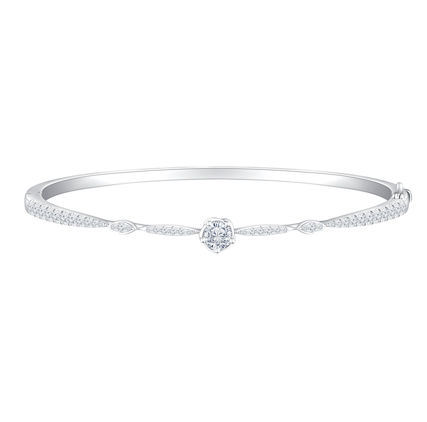 The Leo Diamond<span style="font-weight: 400;"><sub>®</sub></span>18K白色黃金天然鑽石手鐲(N04445A) HK$32,261起