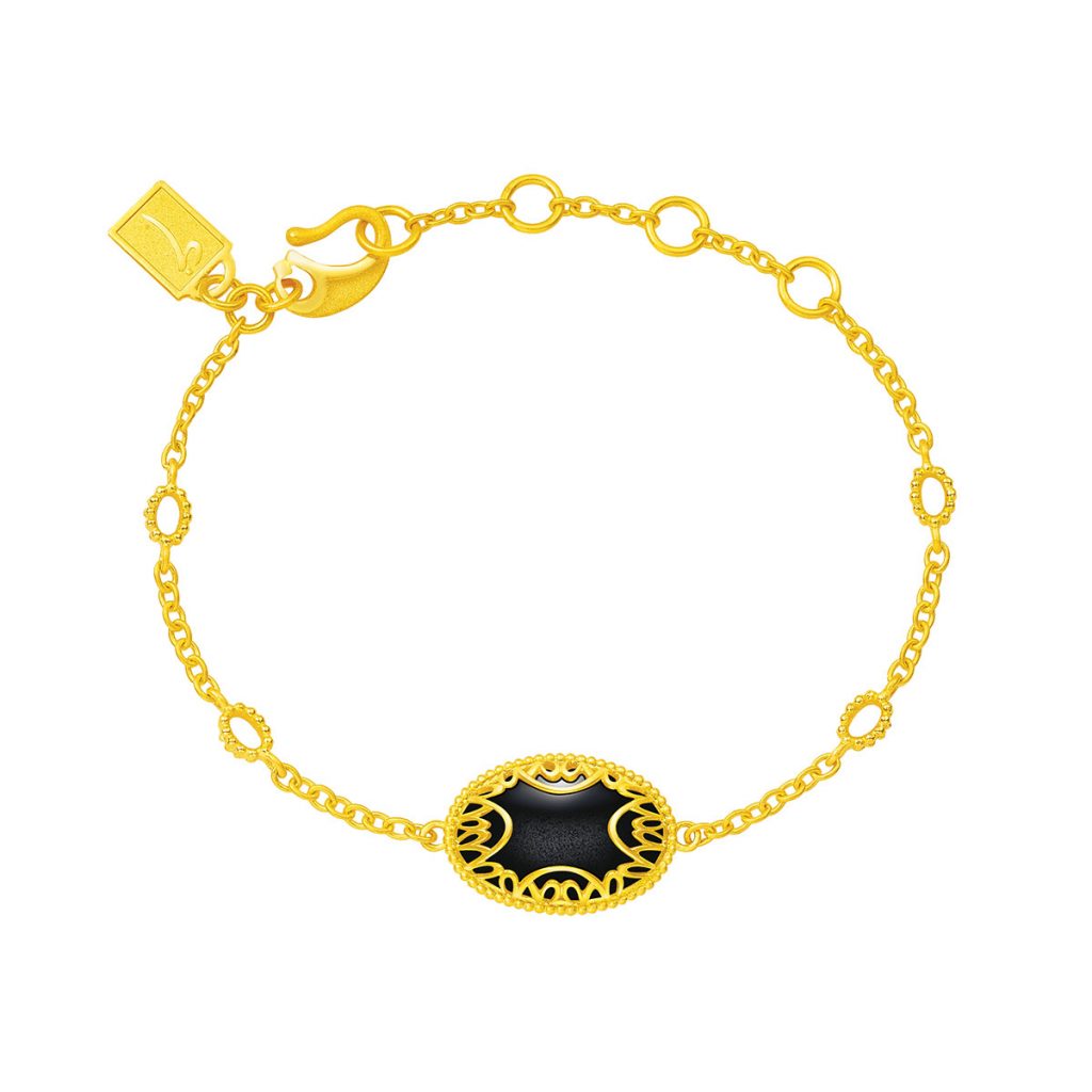 黑金閃曜系列手鏈(HK$7,680)