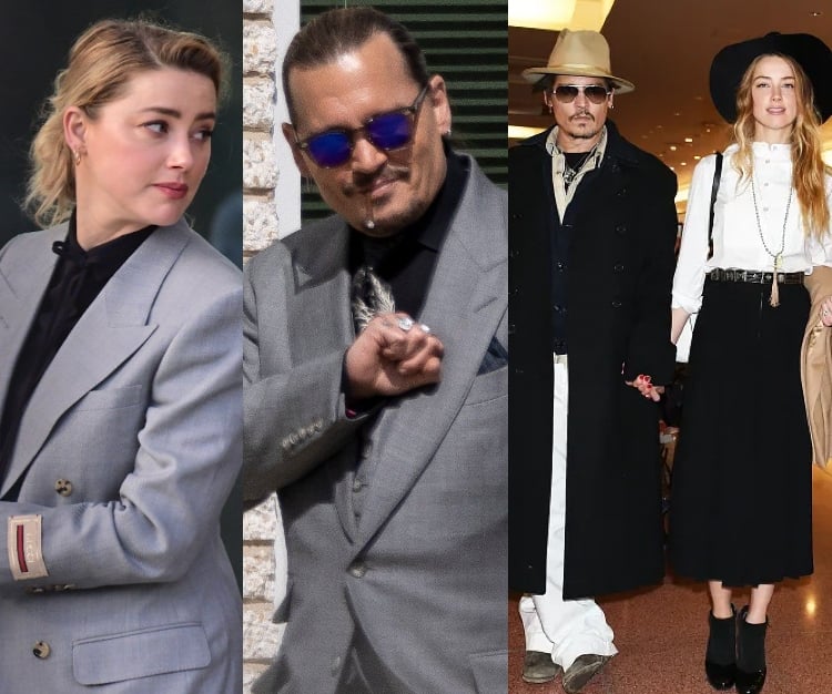 Johnny Depp家暴案｜恐怖情人Amber Heard刻意模仿前夫出庭造型 被爆「交往時已刻意抄襲Johnny Depp風格」